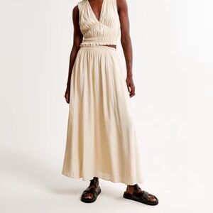 Crinkle texture Maxi skirt, SZ L